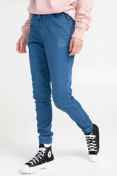 Jogger unisexe denim envers ratiné - Original Au Coton